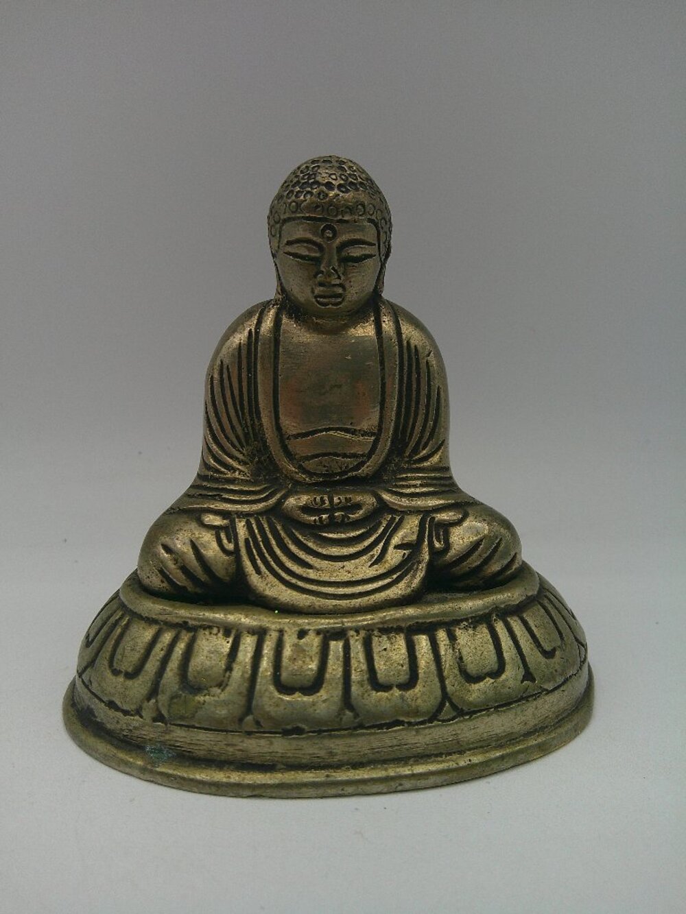 Japanese Kamakura Daibutsu Cast Brass Metal Paperweight Art Sculpture